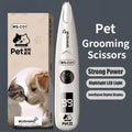 Pet Dog Electric Groomer Trimmer with LED Light Waterproof Pet Foot Hair Trimmer Low Noise Cat Dog Face Foot Ear Hip Paw Shaver